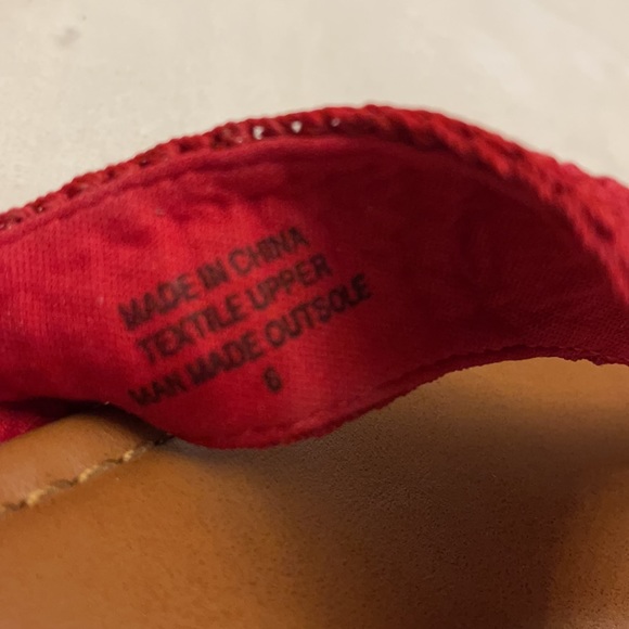 The Sak ✨ Red Boho Crotchet Sandals, 6, NWOT - Picture 8 of 8